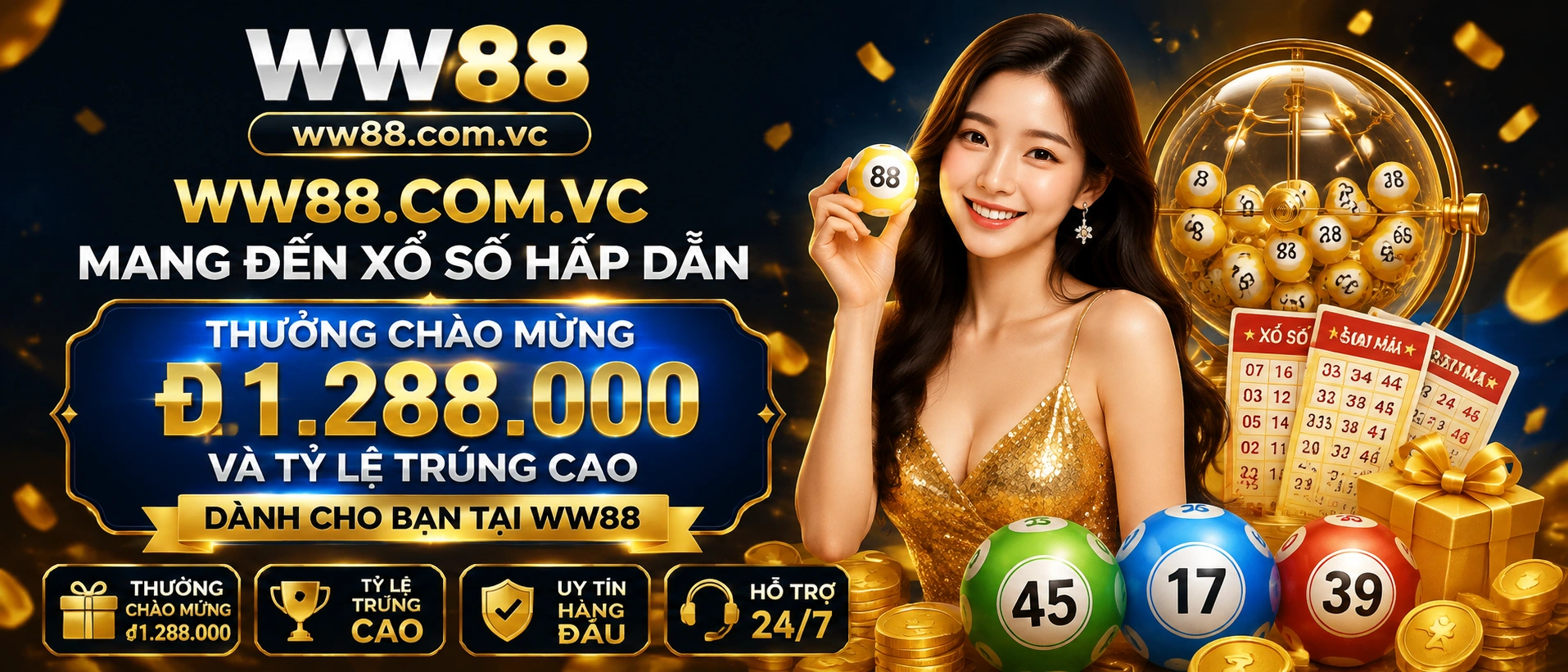 Giao diện Xổ Số WW88 hiển thị kết quả và khu vực tra cứu nhanh